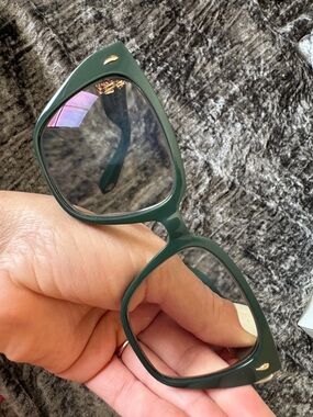Roberto Cavalli VRC046 dark green Square Glasses with Gold Logos